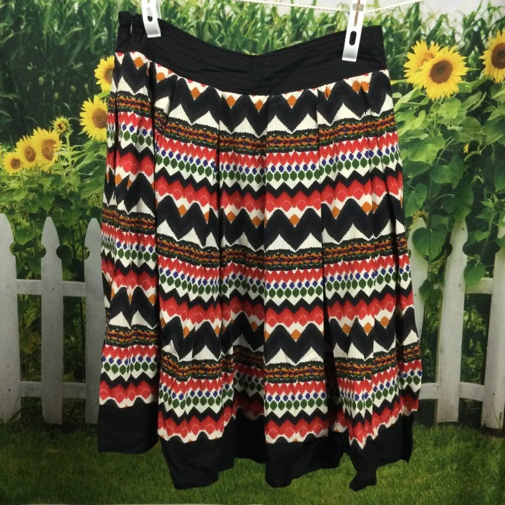 Anthropologie Fei Skirt Midi Aztec Print 2